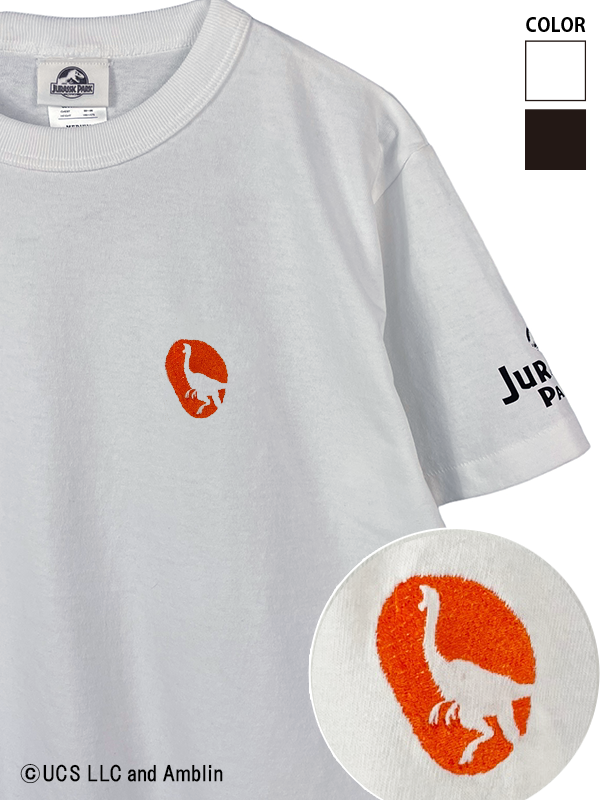ジュラシック・パーク ワンポイント刺繍Tシャツ・ガリミムス