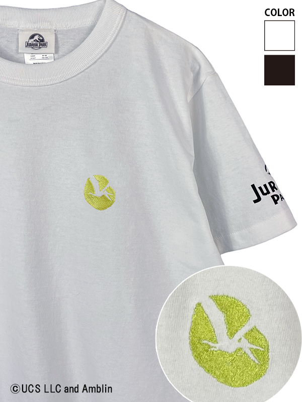 ジュラシック・パーク ワンポイント刺繍Tシャツ・プテラノドン